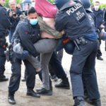 Police clashed with violent protesters over the weekend in Germany - twitter/@TRTDeutsch