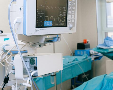 Sterile surgical scalpel used for medical procedures